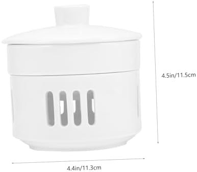 Small Ceramic Stew Pot Lid Soup Bowl for Cooking and Steaming