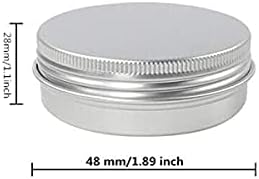 48 Pcs 1 Oz Silver Aluminum Food Storage Jars