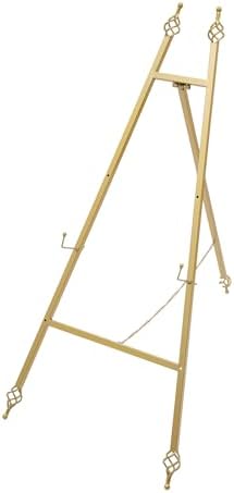 2 Pcs Large Gold Wedding Display Easel with 6 Adjustable Hooks