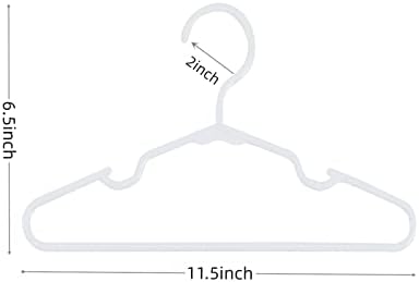 120-Piece White Plastic Baby Closet Hangers for Newborn Clothes