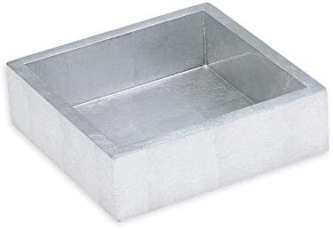 Caspari Lacquer Cocktail Napkin Holder Silver 1 Each
