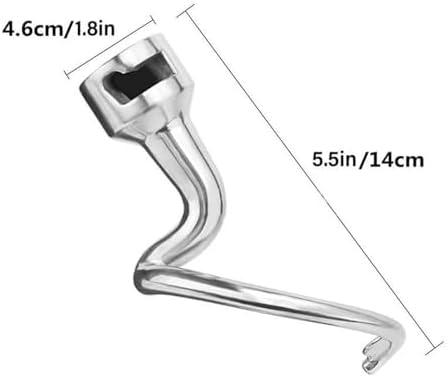 Stainless Steel Spiral Dough Hook for Stand Mixer