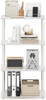 Furinno 4-Tier Multipurpose Shelf Display Rack White