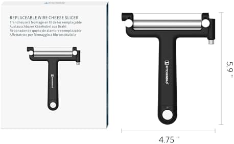 Kitchendoao Adjustable Wire Cheese Slicer Cutter with 3 Extra Wires