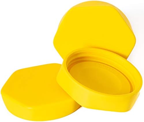 HOUSERRY DELUXE Easy-Grip Silicone Jar Lid 3 Pcs Yellow Wide Mouth