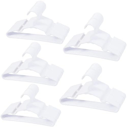 120-Piece White Plastic Baby Closet Hangers for Newborn Clothes