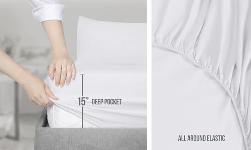Utopia Bedding Twin Sheet Set White 3 Piece