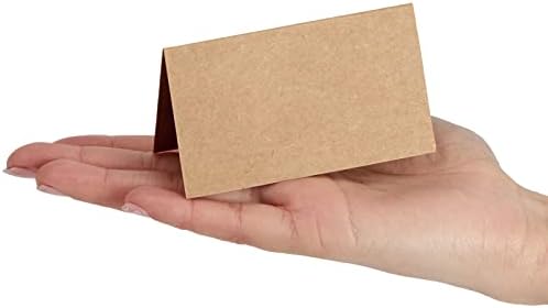 Juvale 200 Pack Brown Kraft Place Cards for Table Settings