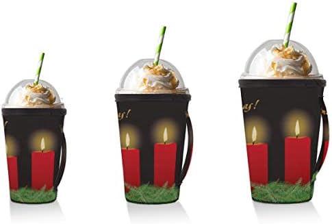 Reversible Iced Coffee Cup Sleeve With Handle