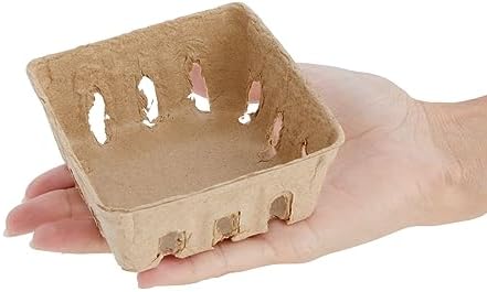 Juvale Pulp Fiber Berry Baskets 4x4x181 In Set of 60