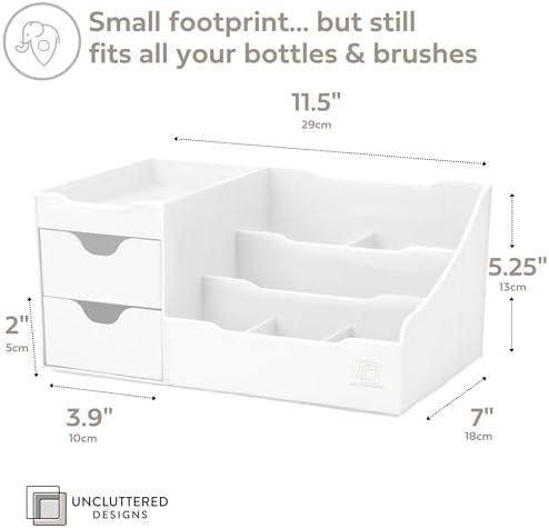Uncluttered Designs Large Makeup Organizer for Vanity
