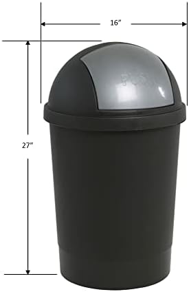 Redmon For Kids 132 Gallon Swivel Lid Trash Can Grey