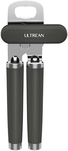 Ultrean Manual Can Opener Bottle Opener Gray