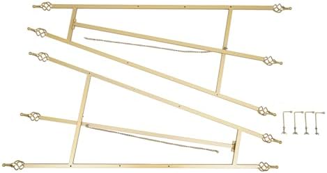 2 Pcs Large Gold Wedding Display Easel with 6 Adjustable Hooks