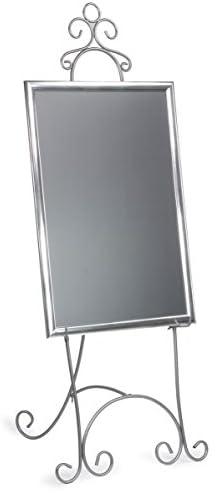 Floor Easel with Scroll Detailing 7125 Inches Tall Silver Metal