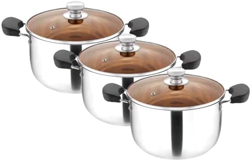 LadrfT Stainless Steel Stock Pot with Lid Medium Size