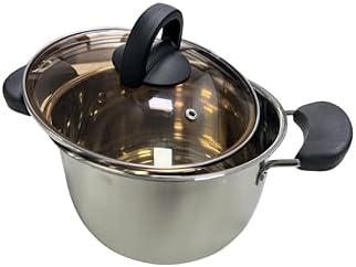 LadrfT Stainless Steel Stock Pot with Lid Medium Size