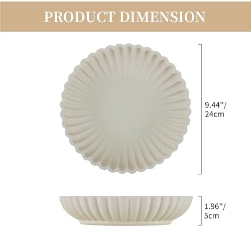 Hanobe Centerpiece Bowl Decor with Ruffle Edge