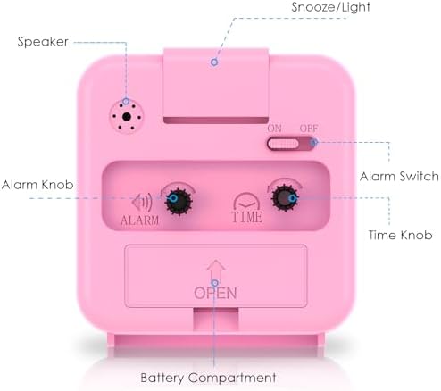 AMIR Analog Alarm Clock with Snooze and Light