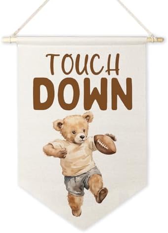 ArtisaEura Bear Football Wall Canvas Banner