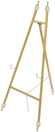 2 Pcs Large Gold Wedding Display Easel with 6 Adjustable Hooks