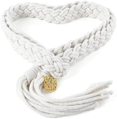ESNOY Wedding Lasso Rope with Pendants Traditional Celtic Style White