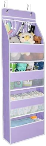 Univivi 5 Shelf Door Hanging Storage Organizer Purple