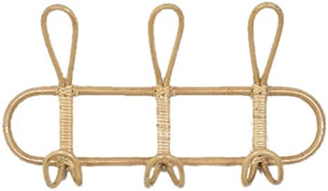Rattan Wall Hooks Kids Garments Organizer Rack