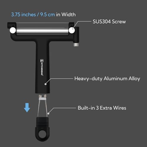 Kitchendoao Adjustable Wire Cheese Slicer Cutter with 3 Extra Wires