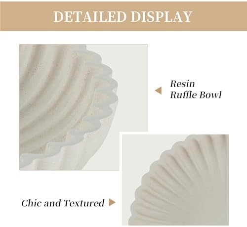 Hanobe Centerpiece Bowl Decor with Ruffle Edge