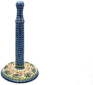 Polish Pottery Paper Towel Holder Crimson Bells