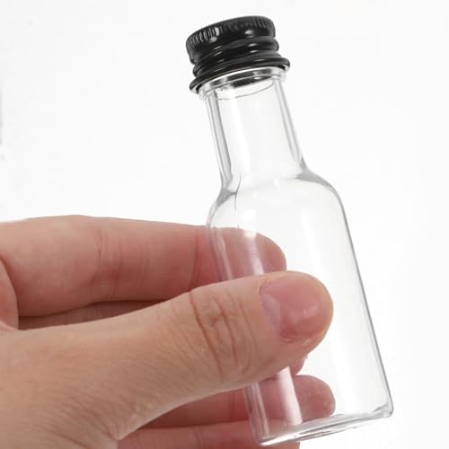 24pcs Mini Plastic Bottles with Aluminum Caps for Creative Drinks and Parties