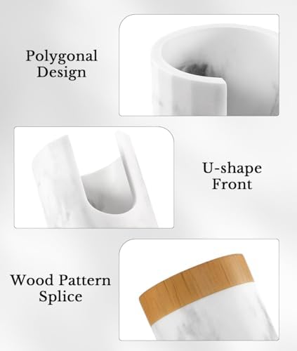 Luxspire Bathroom Cup Dispenser Marble Resin Holder