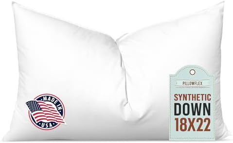 Pillowflex Synthetic Down Pillow Insert - 18x22 Inch