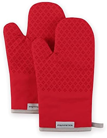KitchenAid Fire Red Oven Mitt Set 2 Piece