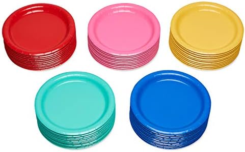 American Greetings 50 Count Rainbow Dessert Plates