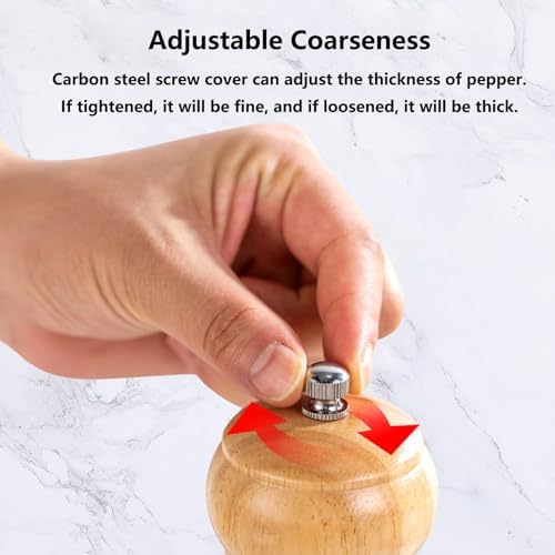 Adjustable Coarseness Salt Pepper Mill Set with Ceramic Core