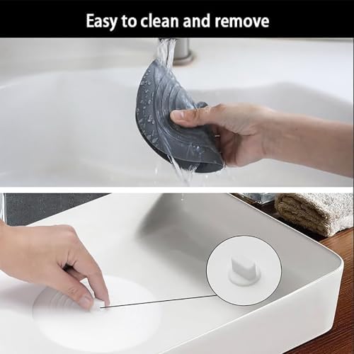 6 Inch Large Silicone Tub Stopper 2 Pack - Gray and White