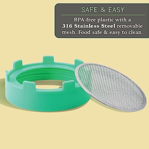 Elementi Sprouting Jar Kit Set of 2 for Mason Jars