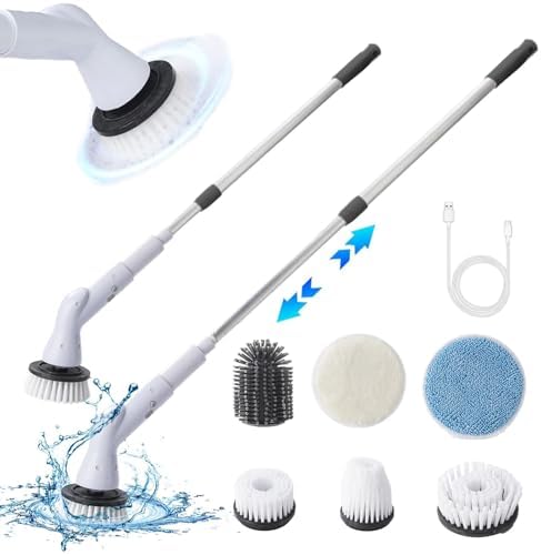 Electric Spin Scrubber 8 in 1 Cordless Cleaning Brush
