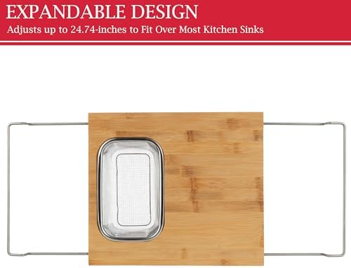 2 in 1 Bamboo Cutting Board with Strainer
