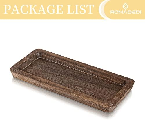 Romadedi Wooden Candle Holder Tray for Home Decor