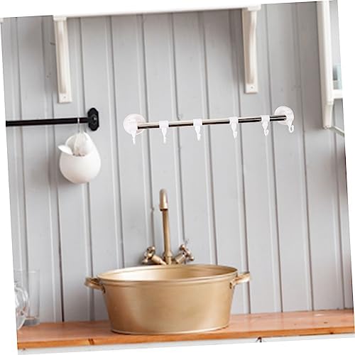 POPETPOP Adjustable Cup Towel Bar with Hooks