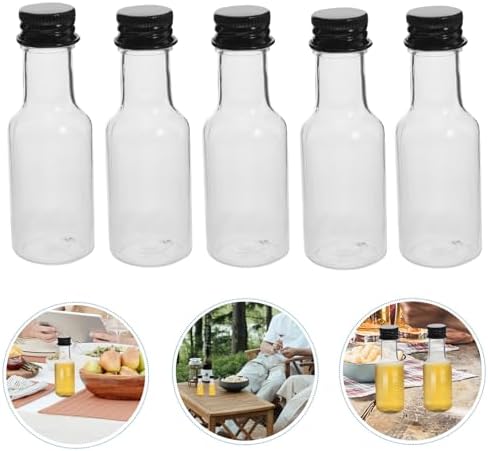 24pcs Mini Plastic Bottles with Aluminum Caps for Creative Drinks and Parties