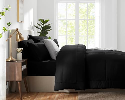 CozyLux Queen Comforter Set 7 Piece Bed in a Bag