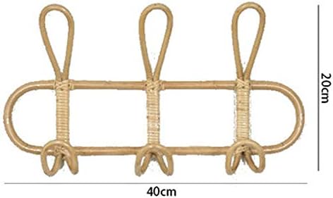 Rattan Wall Hooks Kids Garments Organizer Rack