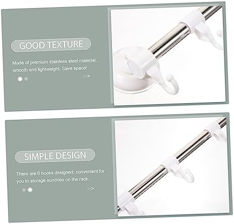 POPETPOP Adjustable Cup Towel Bar with Hooks