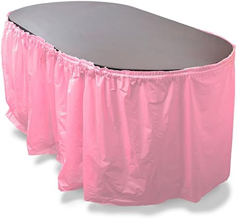 Pudgy Pedros 14 Reusable Plastic Table Skirt Pink