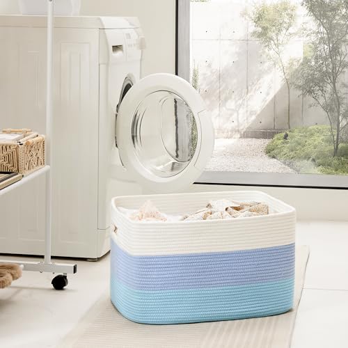 Artfeel Cotton Rope Laundry Basket with Storage