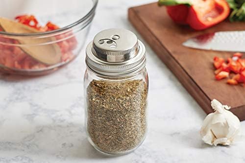 Jarware Stainless Steel Spice Shaker for Regular Mouth Mason Jars